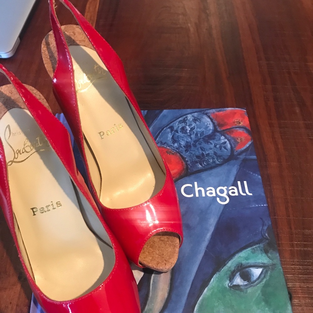 Red Louboutin heels, 37 (US 7)